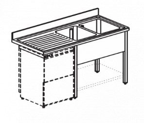 APACH L2S197-55LWD Ванны моечные
