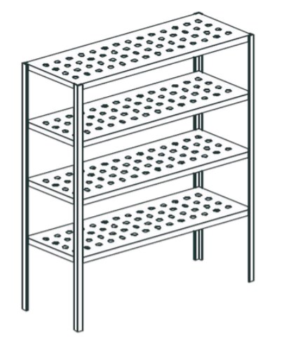 Стеллаж перфорированный APACH LSTP20-104 Стеллажи передвижные